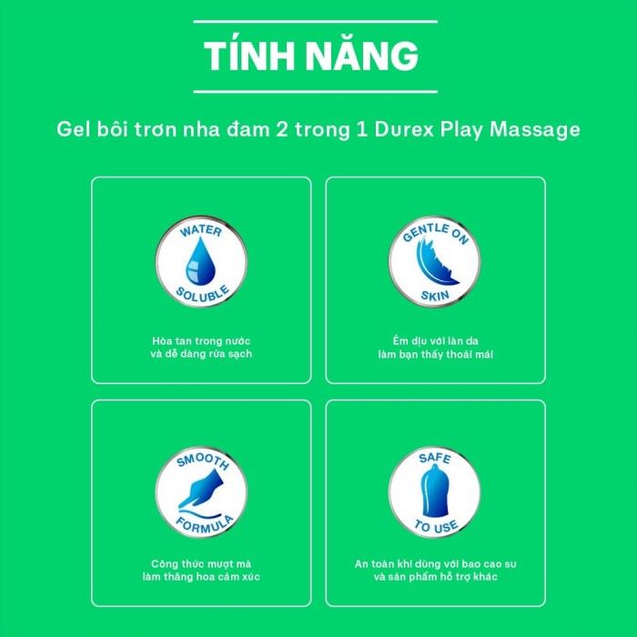 gel b&ocirc;.i trơ.n Gốc Dầu Durex Play Massage 2 in 1 - Hương Nha Đam 2
