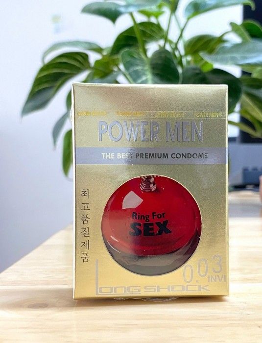 Bao Cao Su Si&ecirc;u Mỏng K&eacute;o D&agrave;i Power Men 0.03 Invi Longshock 1