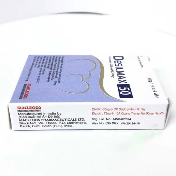 Vỉ 4 Vi&ecirc;n Uống Desilmax 100mg