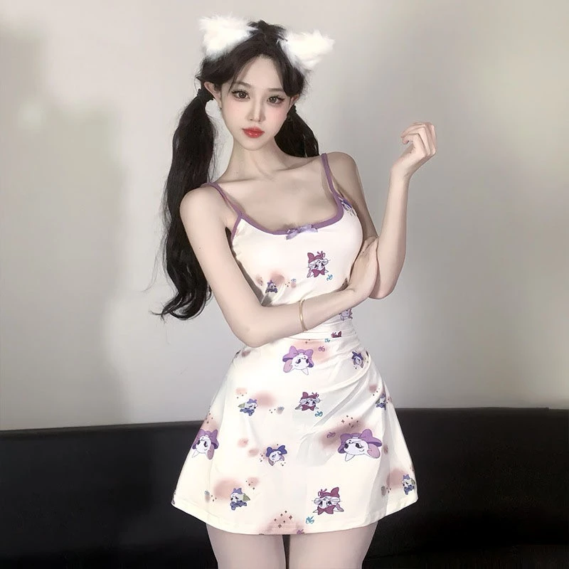 V&aacute;y Ngủ Hoạ Tiết Dễ Thương