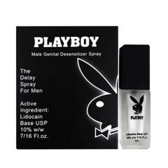Xịt b&ocirc;i trơn hỗ trợ d&agrave;nh cho nam giới UK Playboy Đen