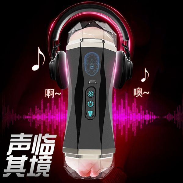 Âm đạo giả 2 Đầu rung có âm thanh sạc USB Jiuai Luba