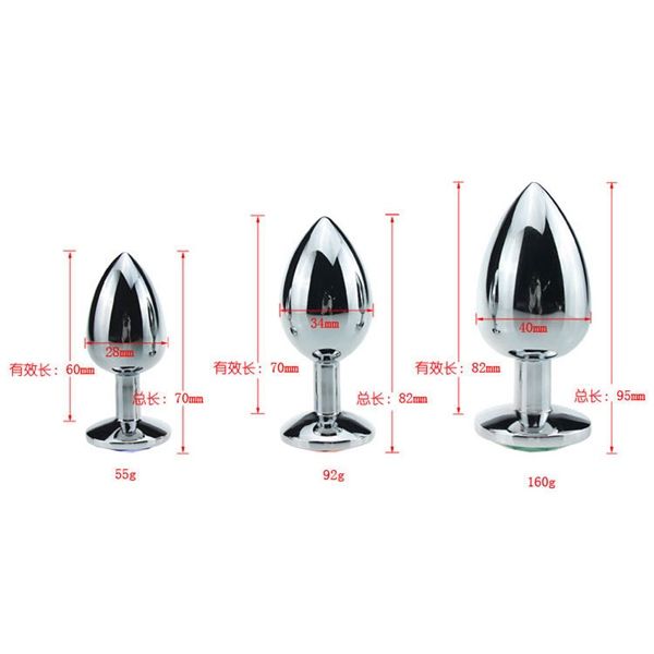 Plug phích cắm hậu môn Inox Đính Đá A