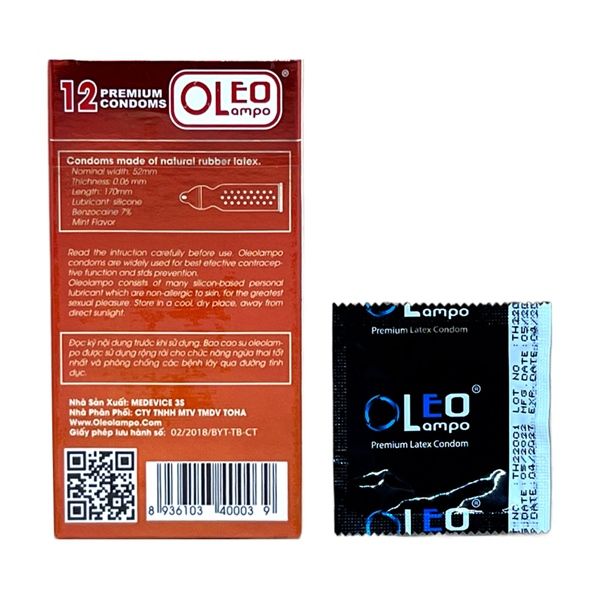 Bao cao su kéo dài quan hệ Oleo 4in1 Hộp 12 cái