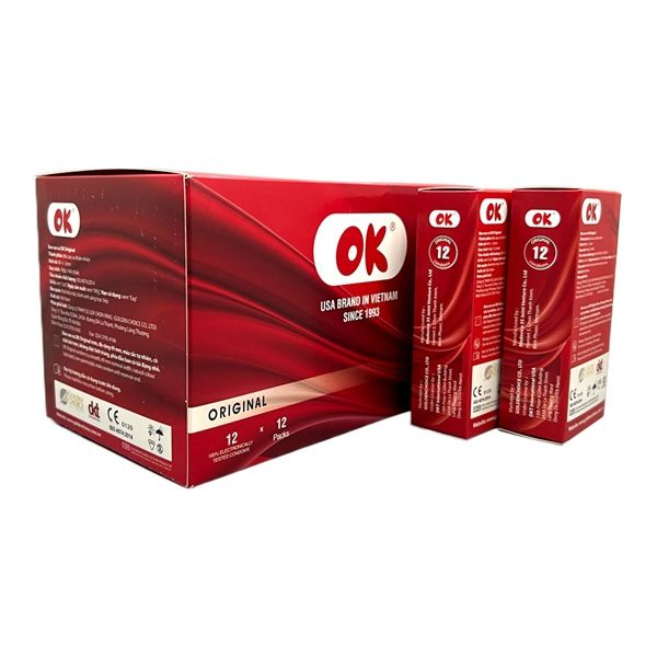 Bao cao su khách sạn nhà nghỉ OK Original 2 hộp Hộp 12 cái