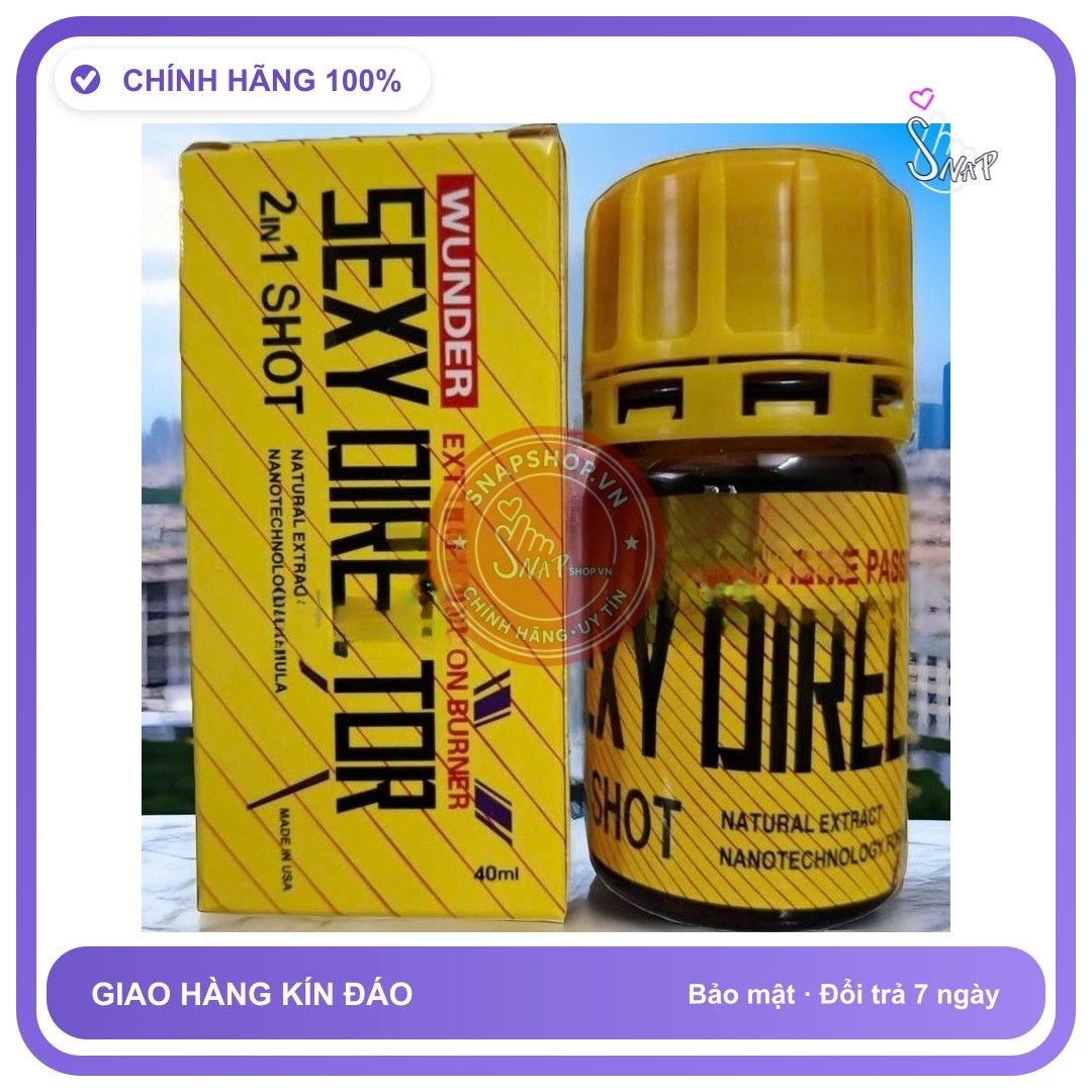 Chai hít tăng khoái cảm Popper SEXY DIRECTOR 40ml Che Tên Sh
