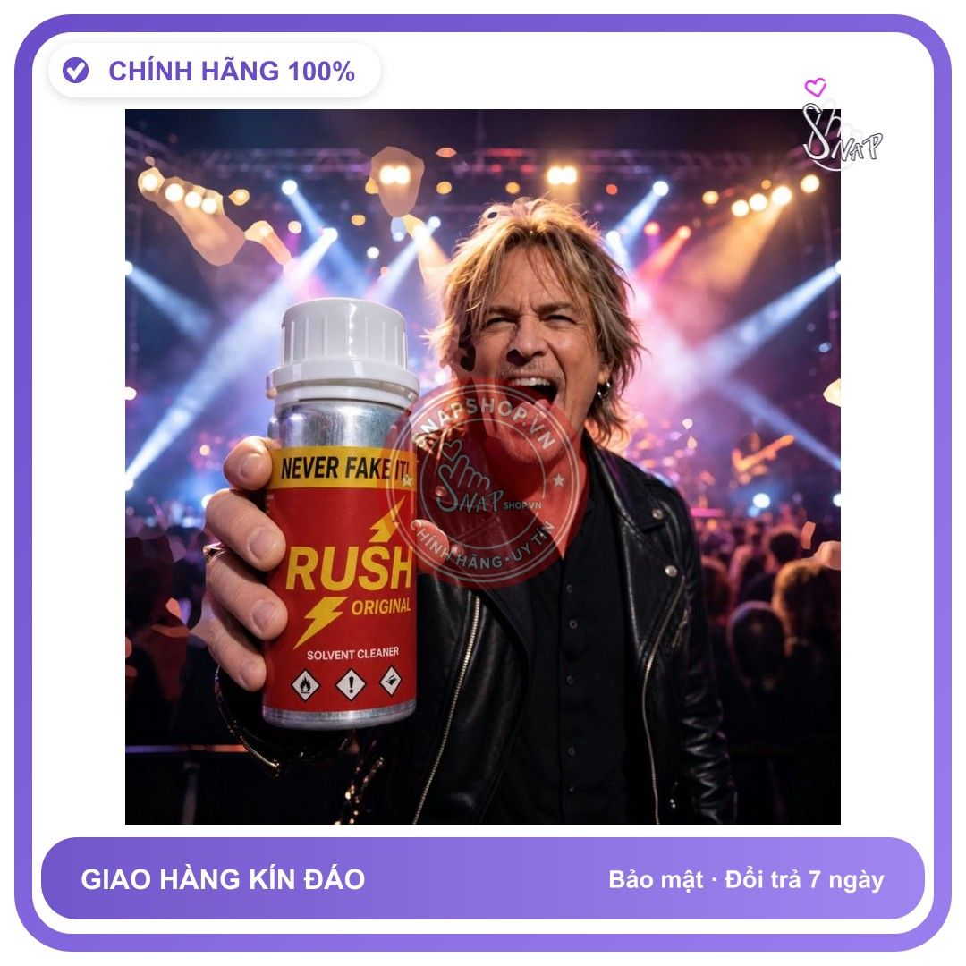 Chai hít tăng khoái cảm Popper RUSH 60ml Che Tên Shop Popper
