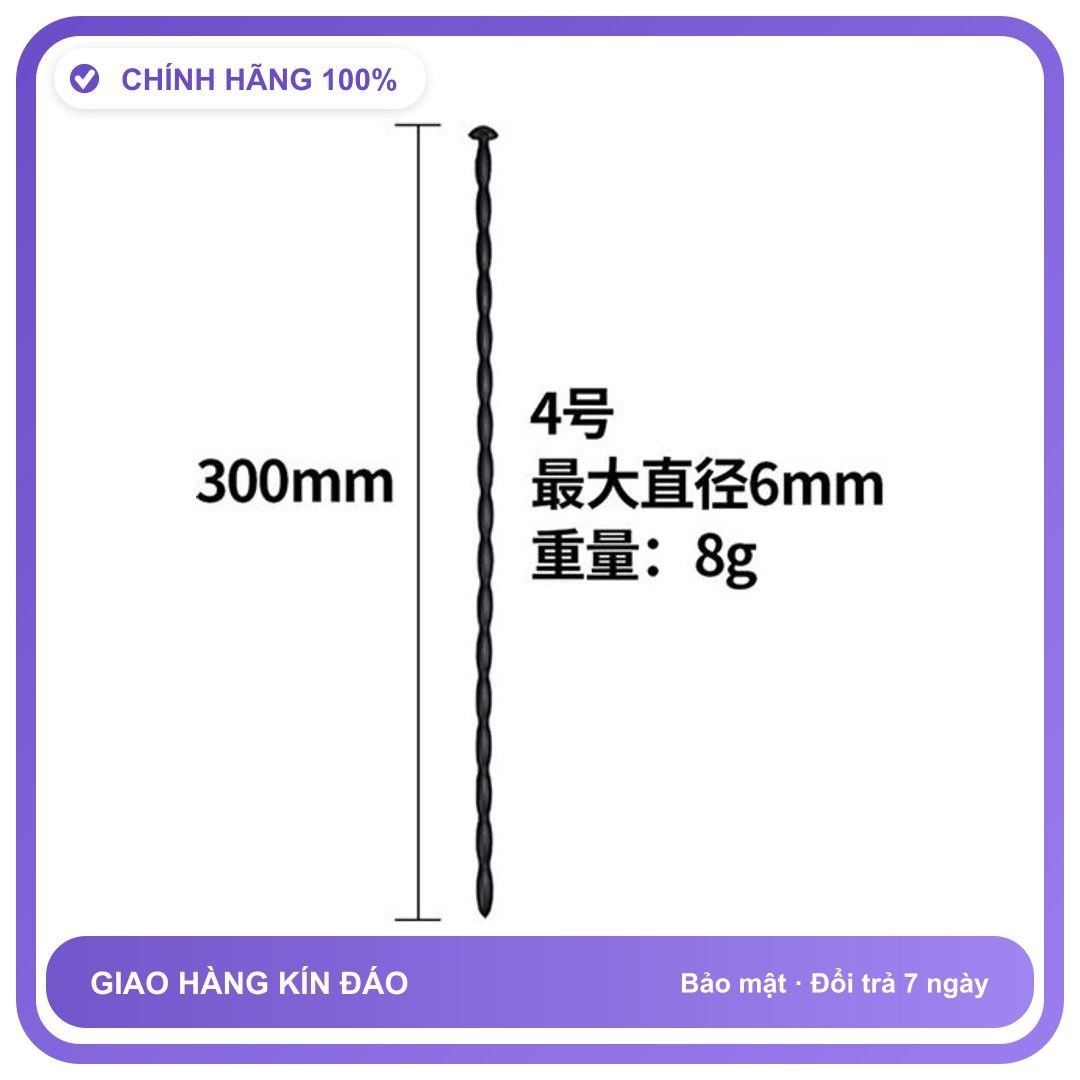  BDSM Thông niệu đạo Silicone Chuỗi Hạt - 6mm