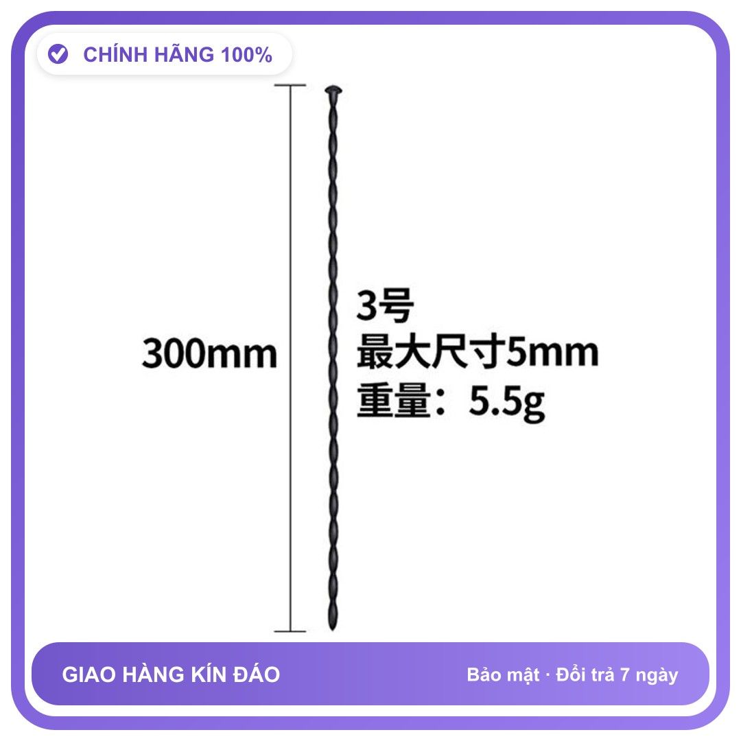  BDSM Thông niệu đạo Silicone Chuỗi Hạt - 5mm