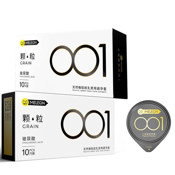 Bao cao su siêu mỏng HA 001 Meleon Grain Hộp 10 cái