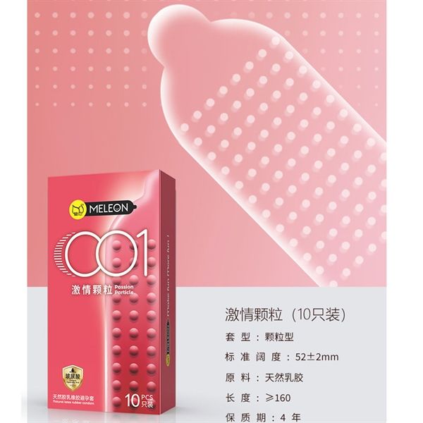 Bao cao su siêu mỏng Meleon 001 Passion Particle Hộp 10 cái