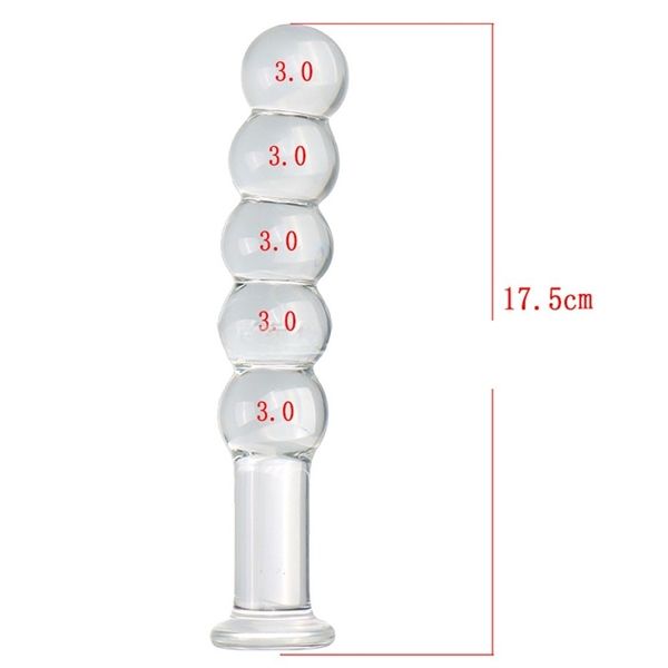 Dương vật giả Thủy Tinh 3 Cm C 5 Bi Thẳng