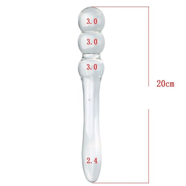 Dương vật giả Thủy Tinh 3 Cm B 3 Bi Thẳng