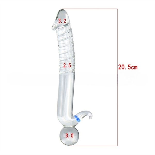 Dương vật giả Thủy Tinh Penis E Đầu Bi