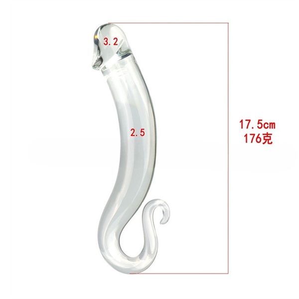 Dương vật giả Thủy Tinh Penis D Đầu Móc