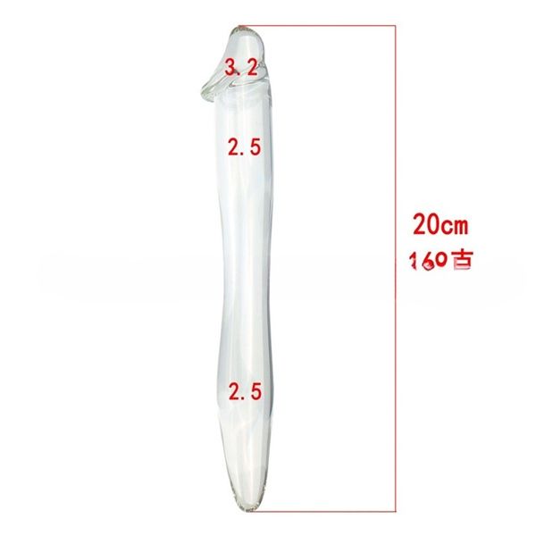 Dương vật giả Thủy Tinh Penis C Đầu Trơn