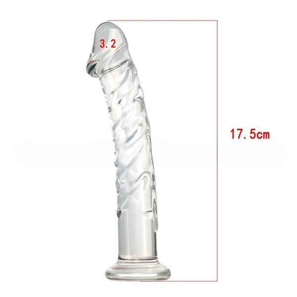 Dương vật giả Thủy Tinh Penis A 1 Đầu Gân