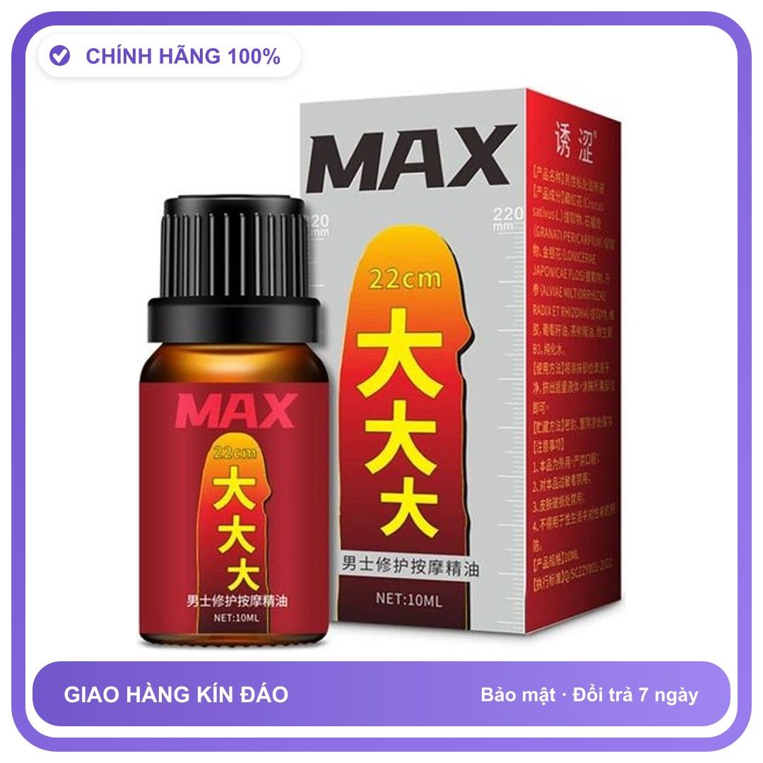 Tinh dầu chống xuất tinh sớm cương dương Max Heat Chai 10ml