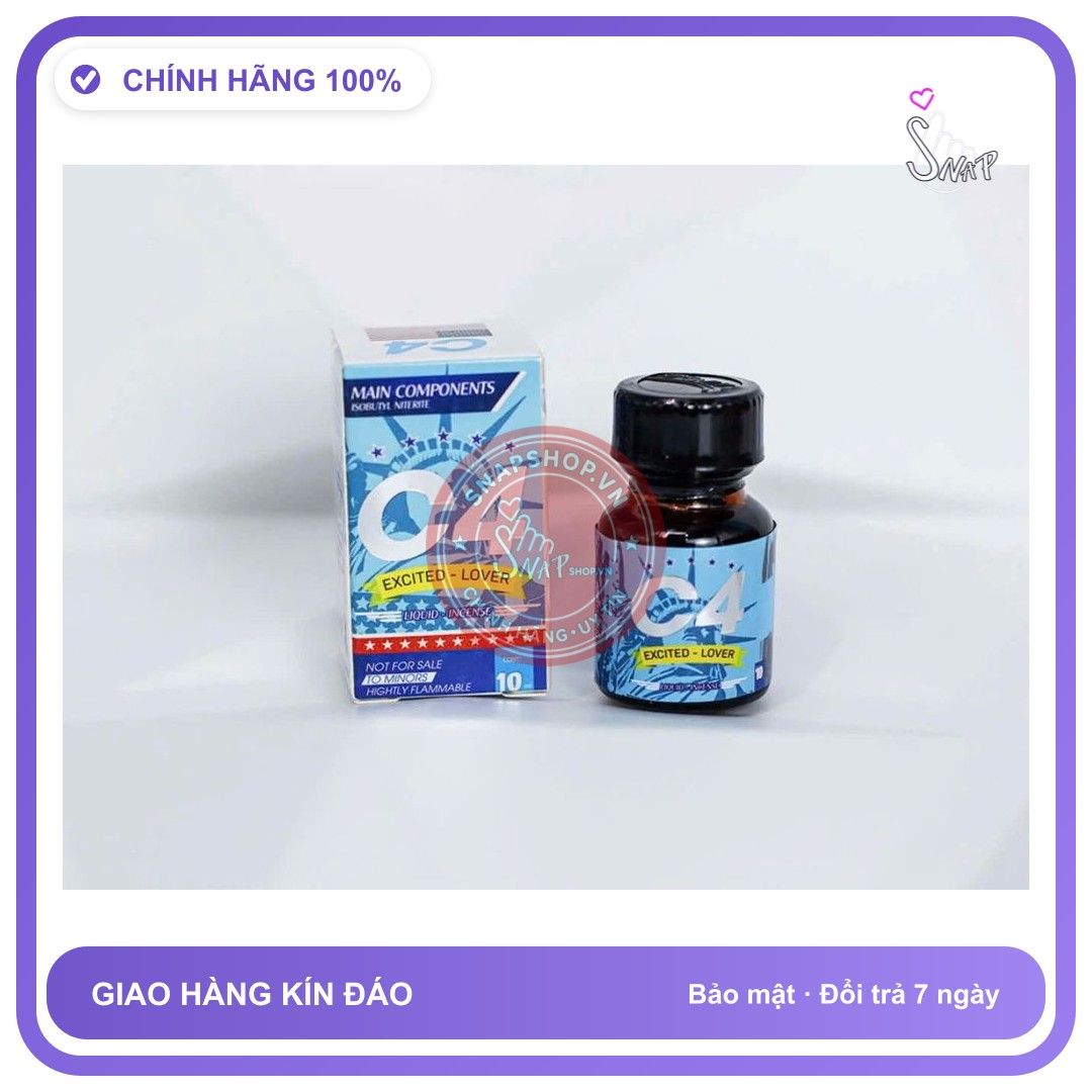 Chai hít tăng khoái cảm Popper C4 10ml POPPER 10ml USA HÀNG 