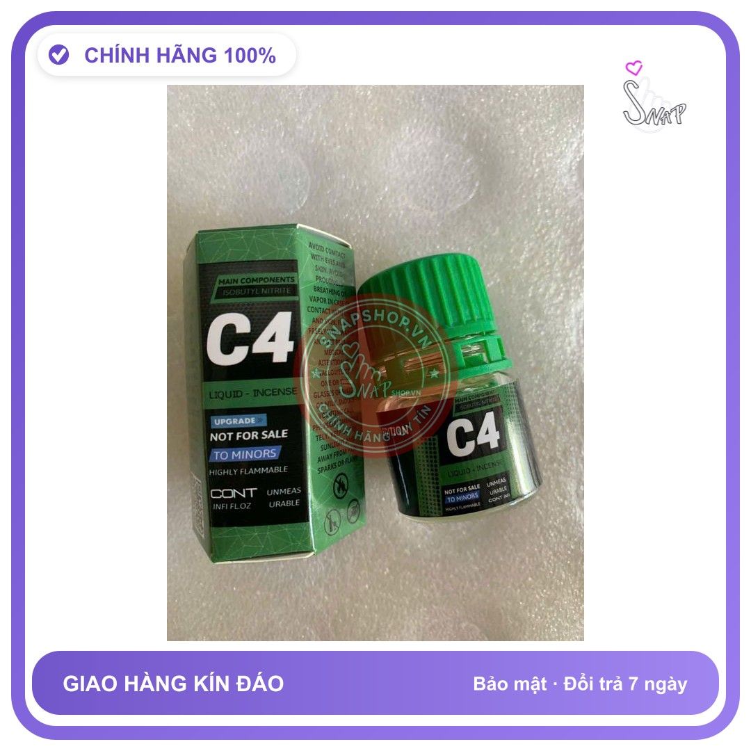 Chai hít tăng khoái cảm Popper C4 20ml Popper 20ml C4 đặc bi