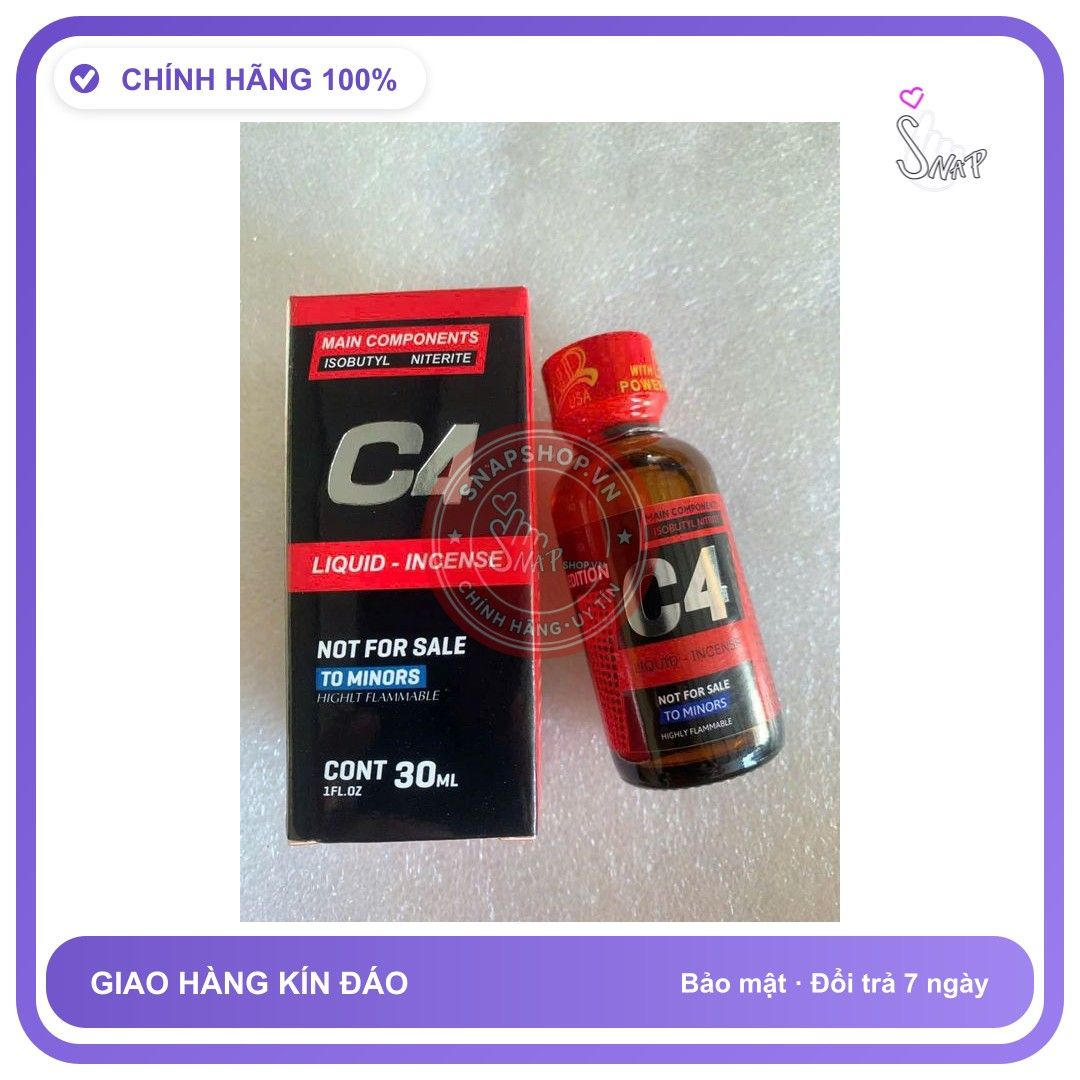 Chai hít tăng khoái cảm Popper C4 30ml popper 30ml C4 cao cấ
