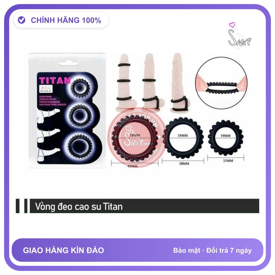 Chai xịt kéo dài thời gian quan hệ TITAN Vòng đeo dương vật 