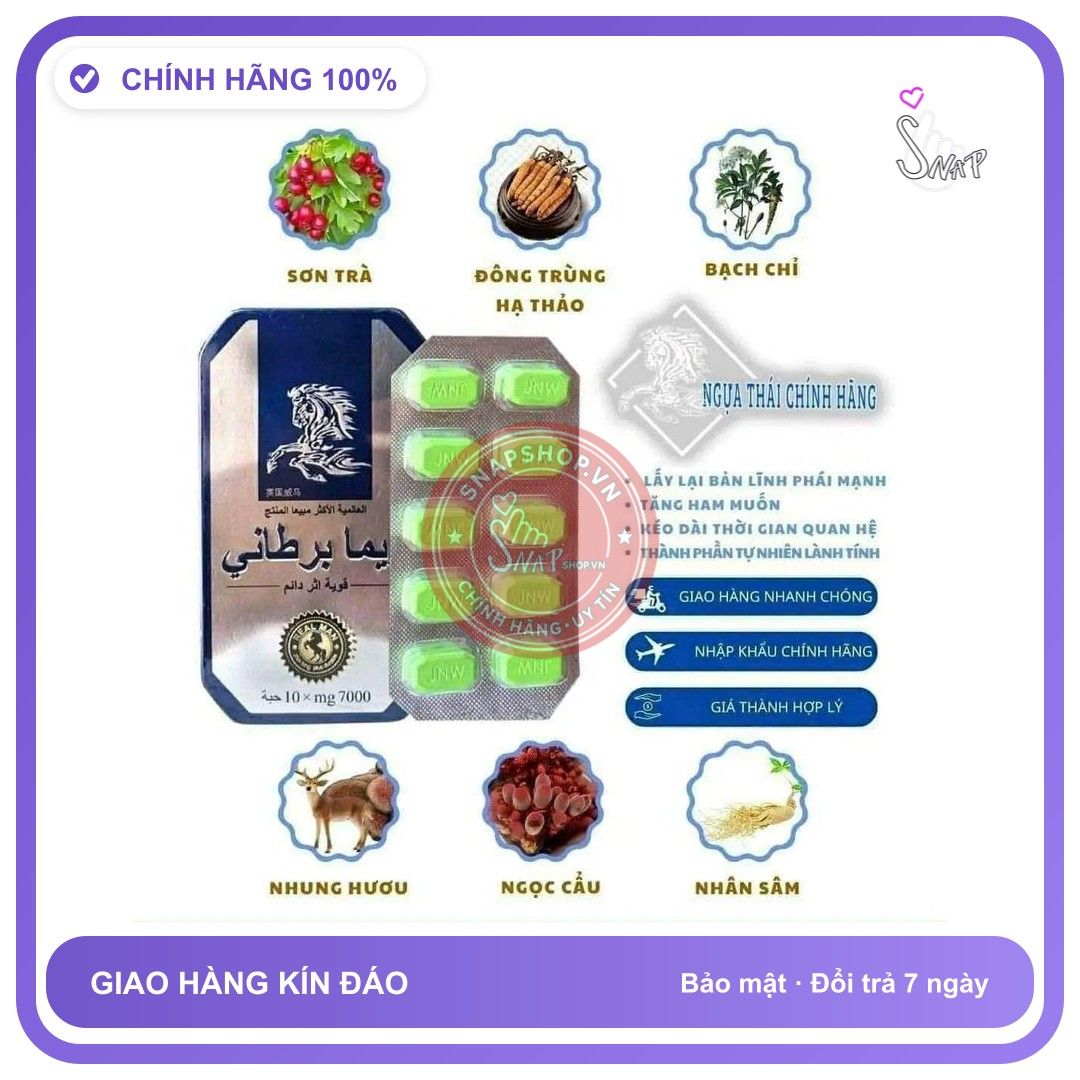 Viên uống hỗ trợ sinh lý nam NGA THI Viên uống ngựa thái chí