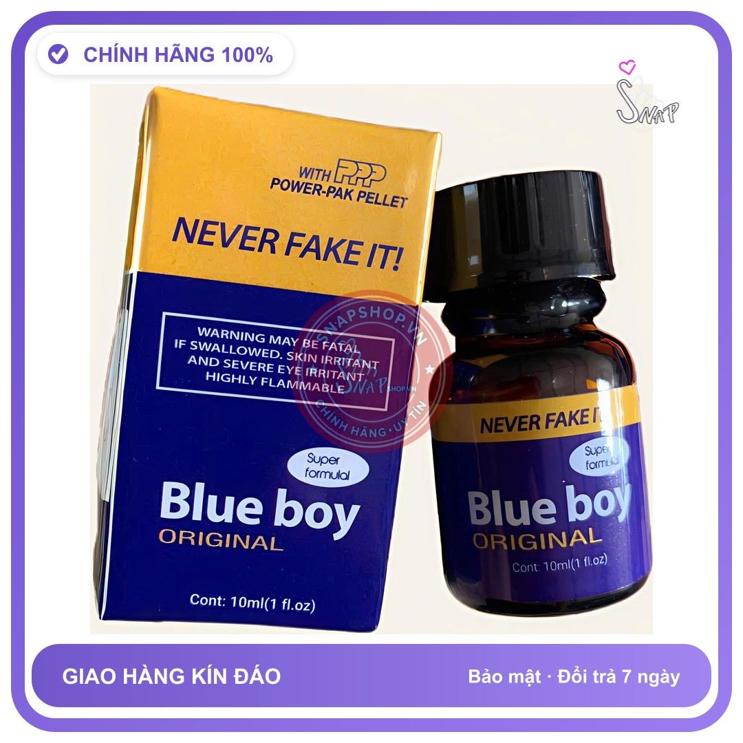 Chai hít tăng khoái cảm Popper Blue boy 10ml Popper 10ml USA