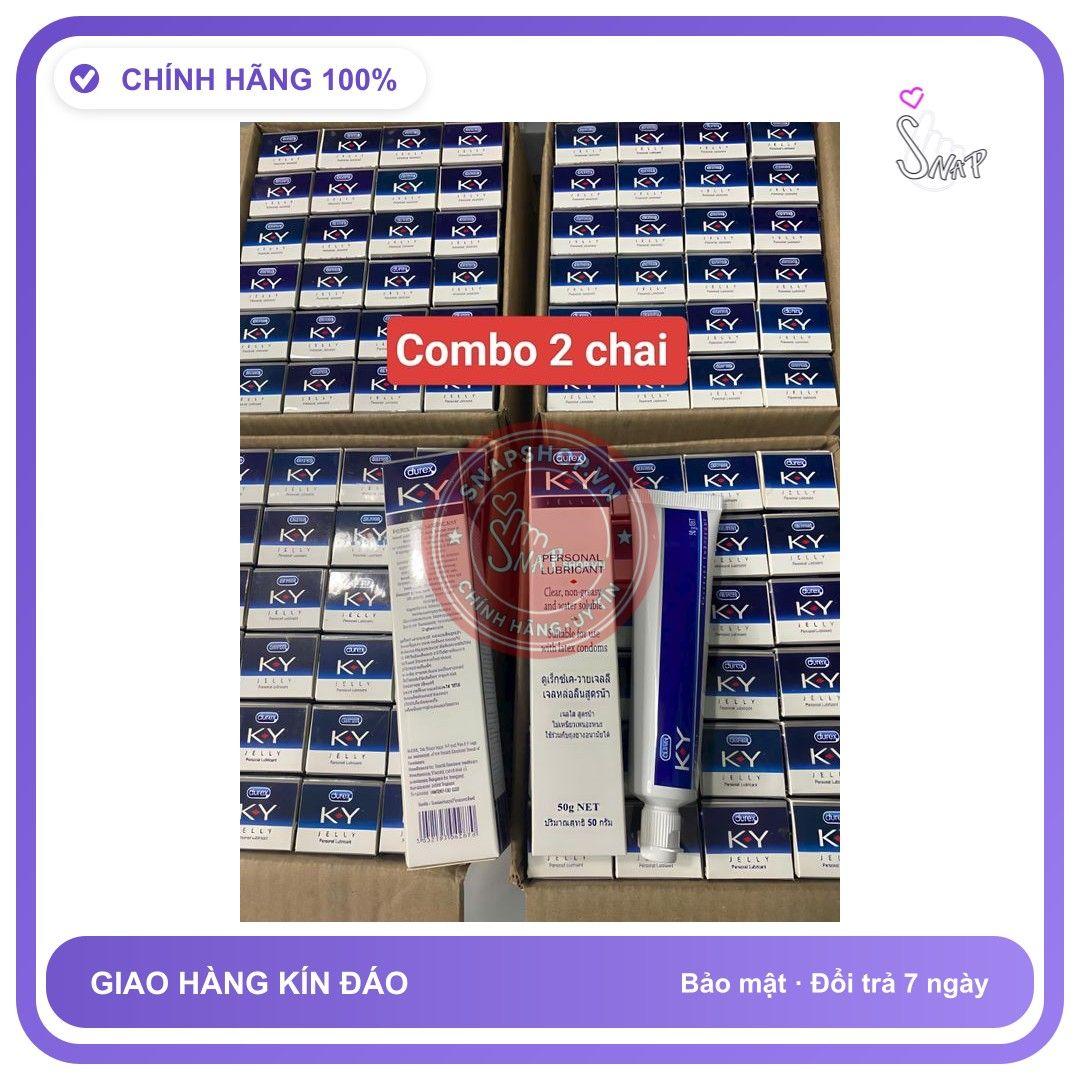 Gel bôi trơn KY 2 chai gel bôi tron tuýp 50g, che tên sp
