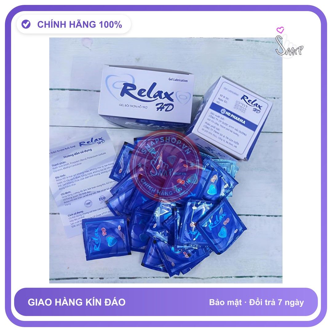 Gel bôi trơn Relax HD Gel bôi trơn Durex Hộp 30 Gói, Tiện l