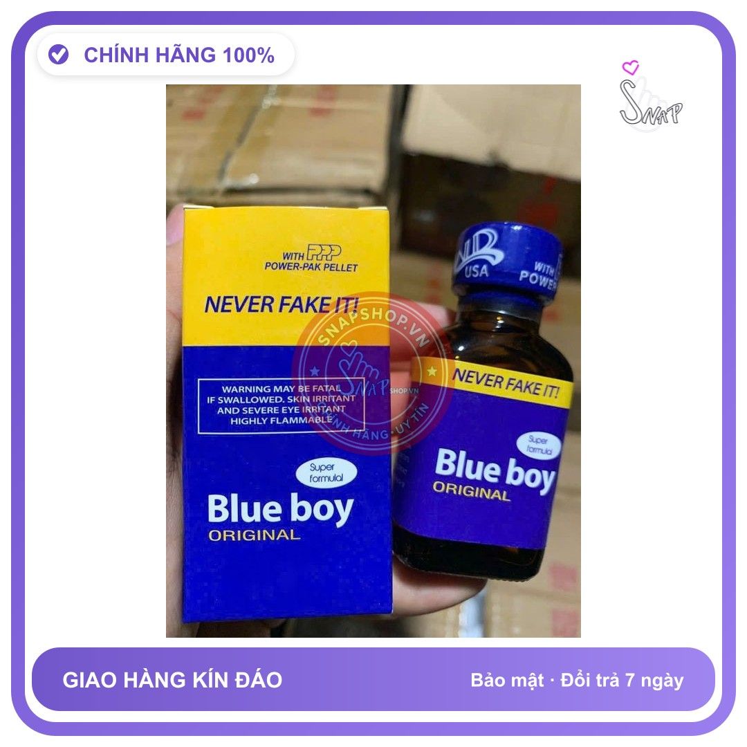 Chai hít tăng khoái cảm Popper Blue boy 30ml Chai hít Popper