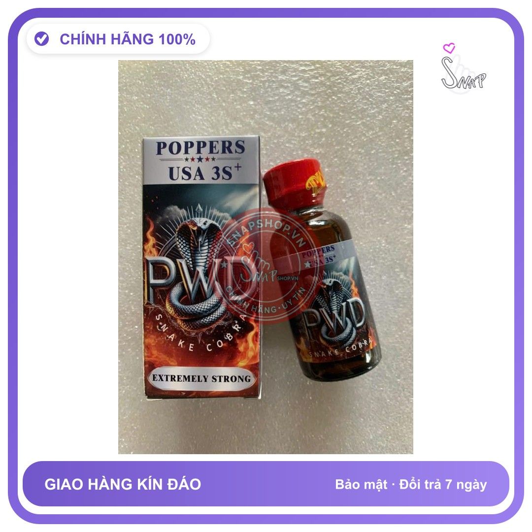 Chai hít tăng khoái cảm Popper PWD 30ml Popper 30ml USA Kích