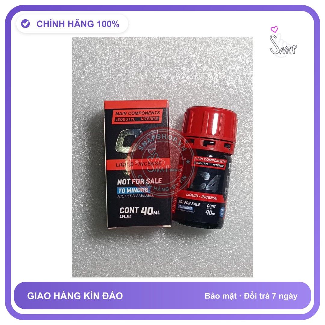 Chai hít tăng khoái cảm Popper C4 40ml Popper 40ml USA C4, D