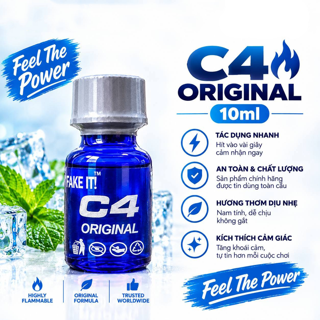 Popper C4 Original 10ml Phi&ecirc;n Bản Mới