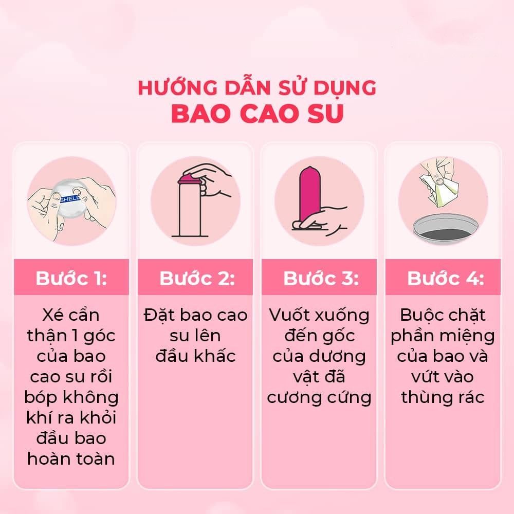 Bao cao su Shell Invisible - Si&ecirc;u mỏng, chống tuột, hương vani - Hộp 10 c&aacute;i