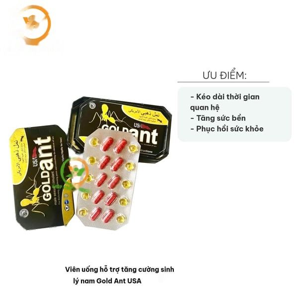 Viên uống hỗ trợ tăng cường sinh lý nam giới GOLD Ant USA dạ