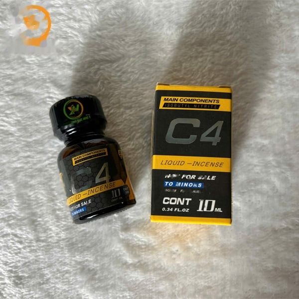 Chai hít Popper C4 vàng tăng kích thích khoái cảm 10ml Chính