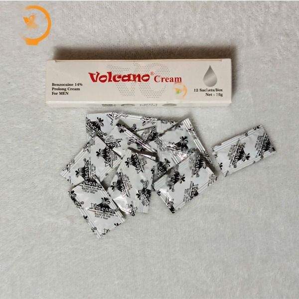 Combo 10 gói kem Volcano Cream chống xuất tinh sớm dùng Chín