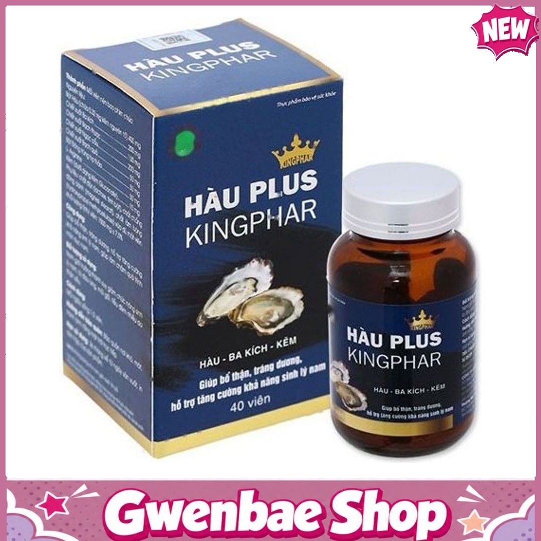 Hàu Plus Kingphar - Hỗ Trợ Làm Chậm Quá Trình Mãn Dục Nam (Hộp 40 Viên) Gwenshop Chính Hãng