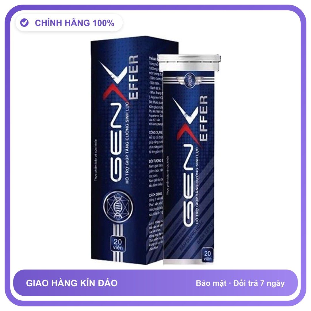 Gen X Effer - Hỗ Trợ Giúp Tăng Cường Sinh Lực Phái Mạnh (Tuýp 20 Viên) Snapshop Chính Hãng