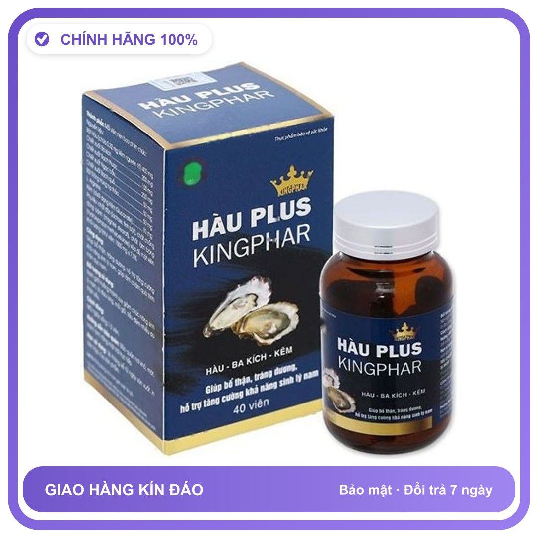 Hàu Plus Kingphar - Hỗ Trợ Làm Chậm Quá Trình Mãn Dục Nam (Hộp 40 Viên) Snapshop Chính Hãng