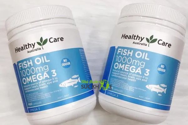 Dầu c&aacute; Omega 3 Healthy Care Fish Oil 1000mg lọ 400 vi&ecirc;n