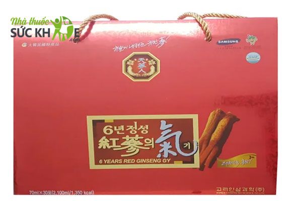 Nước uống hồng s&acirc;m 6 năm Korean Red Ginseng Giryockbo hộp 30 g&oacute;i mẫu cũ