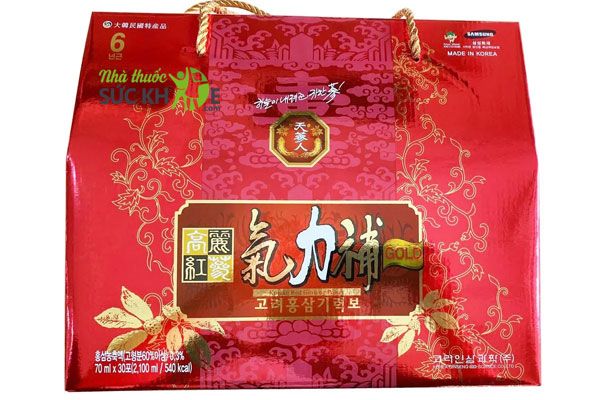 Nước uống hồng s&acirc;m 6 năm Korean Red Ginseng Giryockbo hộp 30 g&oacute;i mẫu mới