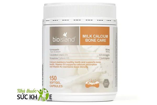Vi&ecirc;n uống Bio Island Milk Calcium Bone Care&nbsp; bổ sung canxi(mẫu mới)