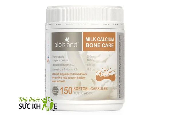 Vi&ecirc;n uống Bio Island Milk Calcium Bone Care hỗ trợ bổ sung lượng canxi&nbsp; cho cơ thể. (mẫu cũ)