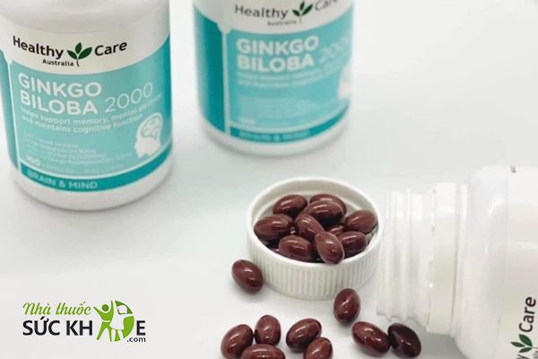 Vi&ecirc;n uống Healthy Care Ginkgo Biloba 6000mg d&ugrave;ng cho người tr&ecirc;n 18 tuổi