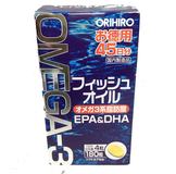 Dầu cá Omega 3 Orihiro 180 viên Nhật Bản