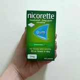 Kẹo cao su cai thuốc lá Nicorette 2mg