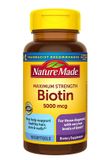 Viên uống mọc tóc Nature Made Biotin 5000mcg